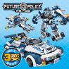 SEMBO SD9546 9546 non  MÁY BAY CHIẾN ĐẤU THEO DÕI TIA CHỚP MECH TẤN CÔNG THÔNG MINH XE CẢNH SÁT TUẦN TRA NHANH 3 THAY ĐỔI bộ đồ chơi xếp lắp ráp ghép mô hình Future Police Cảnh Sát Tương Lai 354 khối
