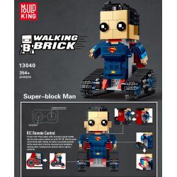 MouldKing 13040 Mould King 13040 non  SIÊU NHÂN ĐẦU VUÔNG bộ đồ chơi xếp lắp ráp ghép mô hình Walking Brick WALKING BRICK SUPER-BLOCK MAN Búp Bê Biết Đi 354 khối