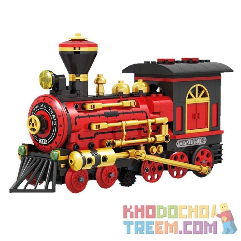 Winner 7116 non  TÀU CỔ ĐIỂN bộ đồ chơi xếp lắp ráp ghép mô hình  Kỹ Thuật Công Nghệ Cao Mô Hình Phương Tiện 372 khối