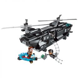 Enlighten 1928 Qman 1928 non  MÁY BAY TRỰC THĂNG CHIẾN ĐẤU bộ đồ chơi xếp lắp ráp ghép mô hình Police BATTLE FORCE Cảnh Sát 473 khối