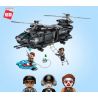 Enlighten 1928 Qman 1928 non  MÁY BAY TRỰC THĂNG CHIẾN ĐẤU bộ đồ chơi xếp lắp ráp ghép mô hình Police BATTLE FORCE Cảnh Sát 473 khối