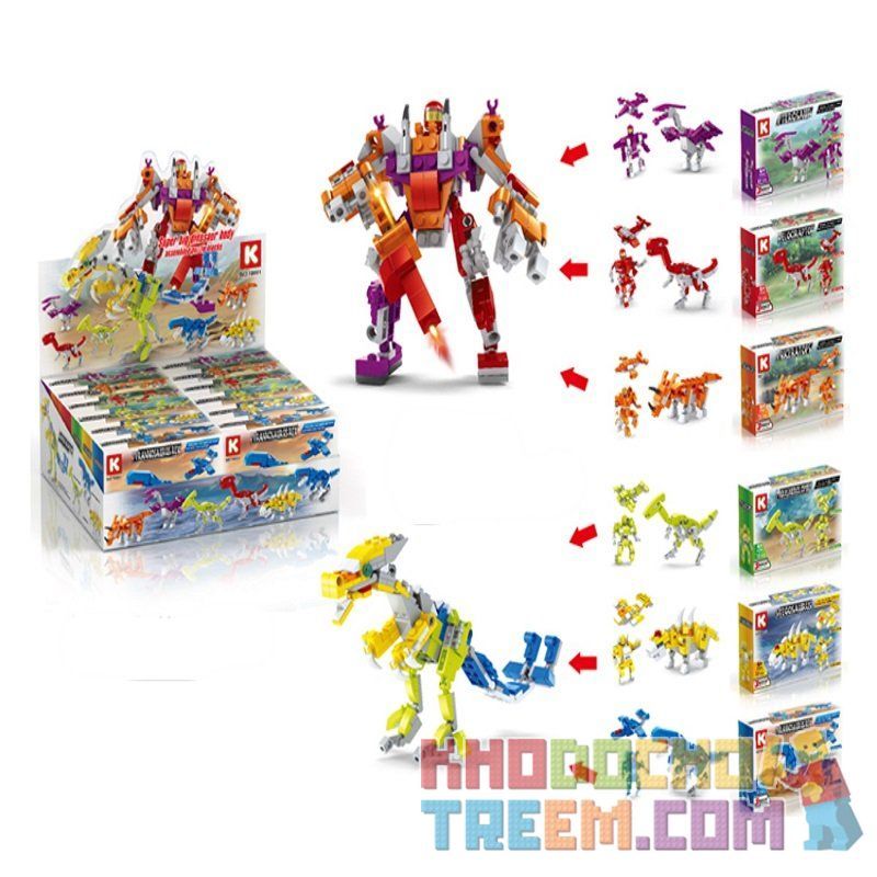 LE DI PIN 18001 Xếp hình kiểu  CREATOR 3 IN 1 Dinosaur Variant (12 Mixes) Khủng Long Biến Thể (12 Hỗn Hợp) 870 khối