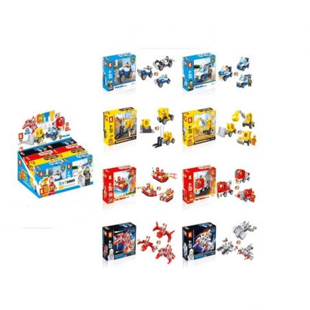 LE DI PIN 16001 Xếp hình kiểu  CREATOR 3 IN 1 3合1系列展示盒（8款混装） Hộp Hiển Thị 3 Trong 1 Loạt (8 Loại Hỗn Hợp) 867 khối