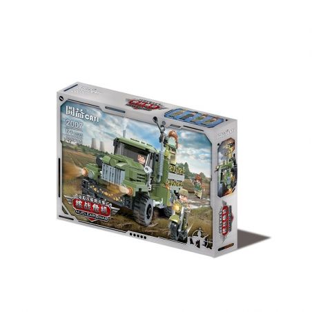 CAYI 2007 non  XE TẢI QUÂN SỰ URAL bộ đồ chơi xếp lắp ráp ghép mô hình Nuclear War Chiến Tranh Hạt Nhân 389 khối