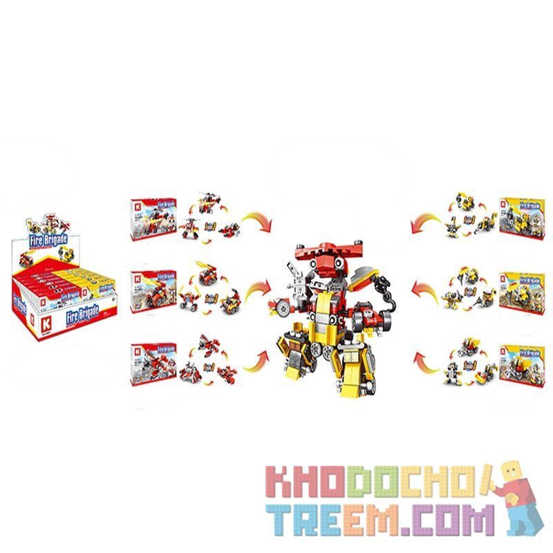 LE DI PIN 88801 Xếp hình kiểu  Firefighter Lính Cứu Hỏa 614 khối