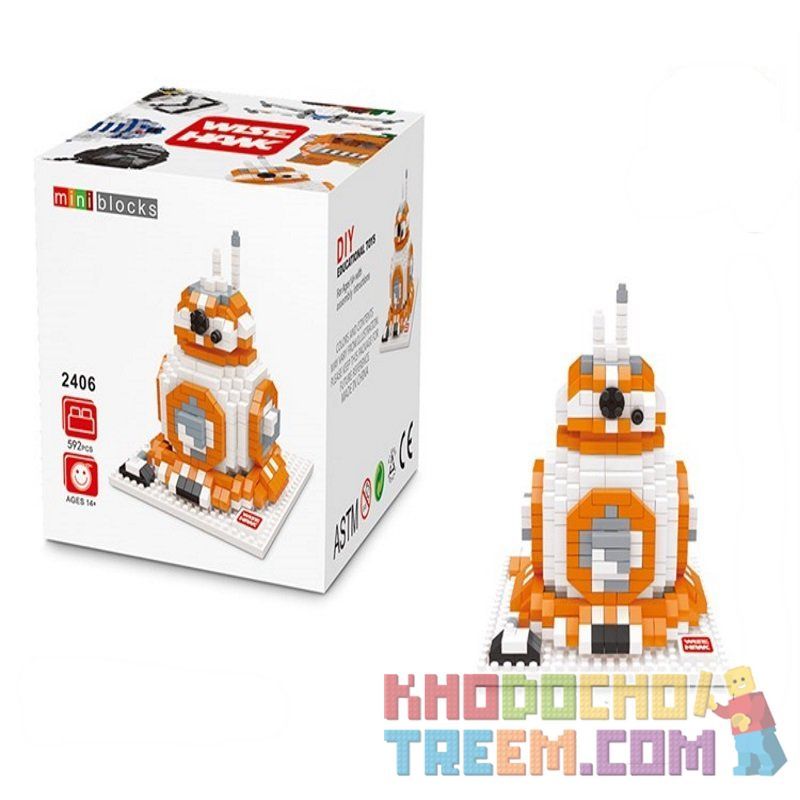 WISE HAWK 2406 Xếp hình kiểu Nanoblock Robot In Star War Robot Trong Chiến Tranh Giữa Các Vì Sao 592 khối