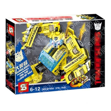 SHENG YUAN SY SY950 non  BUMBLEBEE BIẾN DẠNG TRỰC TIẾP MÀ KHÔNG CẦN THÁO DỠ bộ đồ chơi xếp lắp ráp ghép mô hình Transformers Robot Đại Chiến Người Máy Biến Hình 378 khối