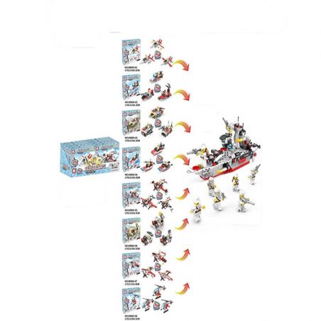 LE DI PIN 88804 Xếp hình kiểu  MILITARY ARMY Special Force Lính Thủy đánh Bộ 575 khối