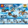 LELE 28030 non  XẾP HÌNH GỒM MÁY BAY TRỰC THĂNG CẦN CẨU CHUYỂN BĂNG VÀ XÚC bộ đồ chơi xếp lắp ráp ghép mô hình City CITIES Thành Phố 378 khối