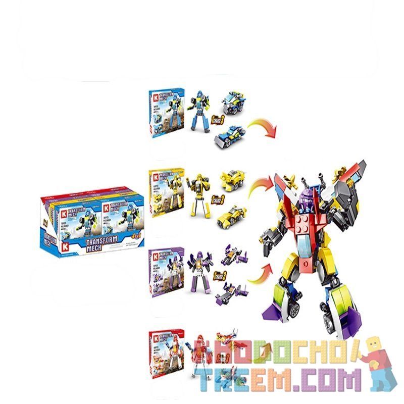 LE DI PIN 88802 Xếp hình kiểu  CREATOR 3 IN 1 Transformers Người Máy Biến Hình 552 khối