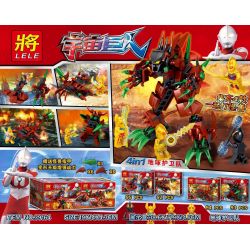 LELE 39164 non  4 TRONG MỘT CUỘC CHIẾN CỦA SIEU NHÂN ĐIỆN QUANG VỚI QUÁI VẬT BỌ CẠP VÀ KHỦNG LONG BẠO CHÚA bộ đồ chơi xếp lắp ráp ghép mô hình Ultraman Vệ Binh Vũ Trụ Siêu Nhân Điện Quang 374 khối