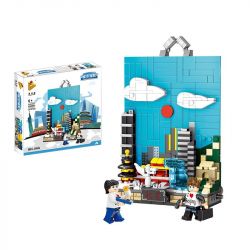 PanlosBrick 656001 Panlos Brick 656001 non  THÀNH PHỐ BẮC KINH THU NHỎ VÀO BUỔI SÁNG bộ đồ chơi xếp lắp ráp ghép mô hình City BEIJING 373 khối