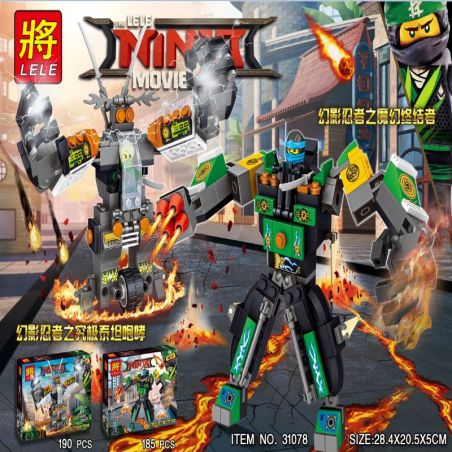 LELE 31078 non  KẺ HỦY DIỆT MA THUẬT bộ đồ chơi xếp lắp ráp ghép mô hình The  Ninjago Movie Ninja Lốc Xoáy 370 khối