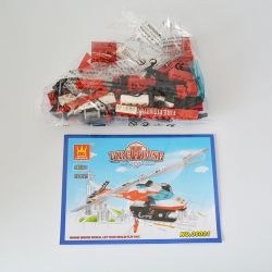 WANGE 36021 Xếp hình kiểu  FIRE RESCURE Firefighting Helicopter Máy Bay Trực Thăng Chữa Cháy 352 khối