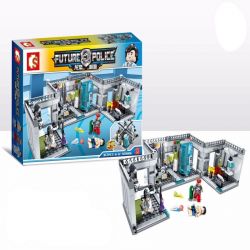 SEMBO SD9606 9606 Xếp hình kiểu  CITY Future Police Biochemistry Laboratory Cảnh Sát Tương Lai Phòng Thí Nghiệm Hóa Sinh 367 khối