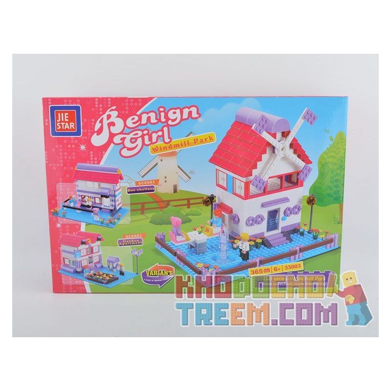 JIE STAR 33003 Xếp hình kiểu  CLASSIC Windmill Park Công Viên Cối Xay Gió 365 khối