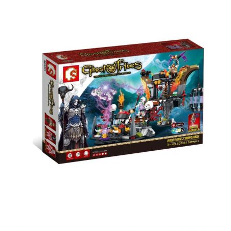 SEMBO WEKKI VIGGI SD3351 3351 non  THE NETHER ALTAR OF HORDE GLORY ANNIHILATION ĐẾN bộ đồ chơi xếp lắp ráp ghép mô hình Chronicles Of The Ghostly Tribe GHOST TRIBES Bộ Tộc Ma 349 khối