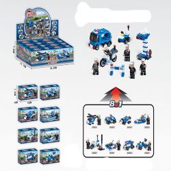 QIZHILE 2003 Xếp hình kiểu  CLASSIC Police Equipment 8 In 1 Thiết Bị Cảnh Sát 8 Trong 1 363 khối