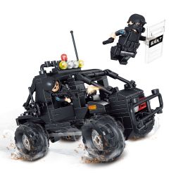 LELE 36018-1 36018-2 36018 non  ĐỘI ĐẶC NHIỆM CHỐNG MA TÚY GỒM XE BÁN TẢI QUÂN SỰ VÀ DÃ CHIẾN bộ đồ chơi xếp lắp ráp ghép mô hình Operation Mekong Đội Đặc Nhiệm Mekong 348 khối