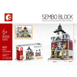 SEMBO WEKKI VIGGI SD6302 6302 non  SỞ CỨU HỎA bộ đồ chơi xếp lắp ráp ghép mô hình Mini Modular SEMBO BLOCK Đường Phố Thu Nhỏ 345 khối