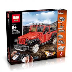 LEPIN 20090 LIN07 0018 MouldKing 13124 13124D Mould King 13124 13124D REBRICKABLE MOC-5140 5140 MOC5140 non  ĐIỀU KHIỂN TỪ XA JEEP WRANGLER RUBICON bộ đồ chơi xếp lắp ráp ghép mô hình Forma JEEP WRANGLER RUBICON RC Cá Chuyển Động 2598 khối