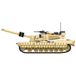 GUDI 6102 non  XE TĂNG CHỦ LỰC tỷ lệ 1:18 bộ đồ chơi xếp lắp ráp ghép mô hình Military Army M1A2 ABRAMS U.S. MAIN BATTLE TANK Quân Sự Bộ Đội 2155 khối