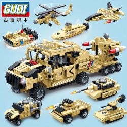 GUDI 8718 non  XE CHUYÊN DỤNG PHÒNG THỦ MÁY BAY ĐƯỢC LẮP RÁP BỞI PHẢN LỰC TRỰC THĂNG BỌC THÉP TĂNG TÀU NGẦM bộ đồ chơi xếp lắp ráp ghép mô hình Military Army SUPER SENTAI Quân Sự Bộ Đội 352 khối