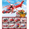 Kazi KY80514 80514 non  MÁY BAY CHỮA CHÁY ĐƯỢC LẮP BỞI 8 PHƯƠNG TIỆN NHỎ GỒM TRỰC THĂNG Ô TÔ CA NÔ XE TRƯỢT TUYẾT. bộ đồ chơi xếp lắp ráp ghép mô hình Fire Rescure CITY FIRE SERIES Cứu Hỏa 349 khối