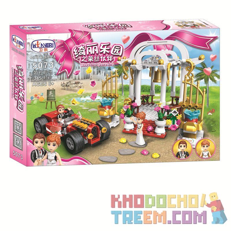 Winner 5073 non  CẢNH CƯỚI Ở CỬA THIÊN ĐƯỜNG bộ đồ chơi xếp lắp ráp ghép mô hình  Các Bạn Gái 345 khối