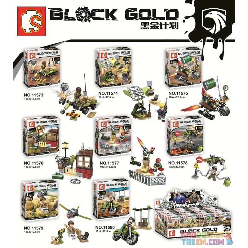 SEMBO 11573 11574 11575 11576 11577 11578 11579 11580 non  CUỘC CHIẾN TẠI SA MẠC VỚI MÁY BAY VŨ KHÍ PHÒNG THỦ TÊN LỬA DÒ MÌN VÀ RADA bộ đồ chơi xếp lắp ráp ghép mô hình Black Gold Cuộc Chiến Vàng Đen 344 khối
