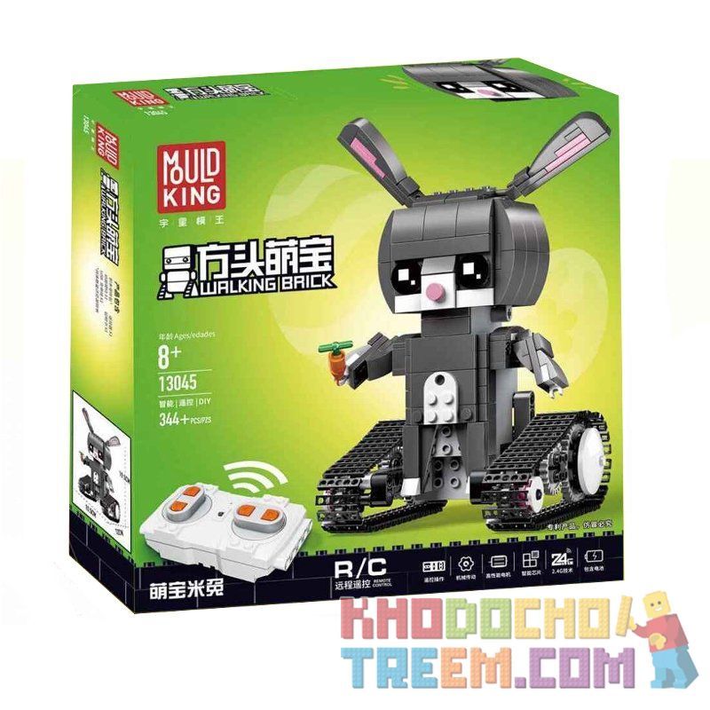 MouldKing 13045 Mould King 13045 non  BỘ LẮP RÁP THỎ ĐIỀU KHIỂN TỪ XA bộ đồ chơi xếp lắp ráp ghép mô hình Walking Brick WALKING BRICK HUDY-RABBIT Búp Bê Biết Đi 344 khối