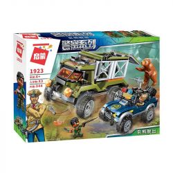 Enlighten 1923 Qman 1923 non  CUỘC CHIẾN GIỮA CẢNH SÁT VÀ NHỮNG KẺ BẮT TRỘM GẤU bộ đồ chơi xếp lắp ráp ghép mô hình Police BATTLE FORCE 344 khối