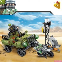 PanlosBrick 631005A Panlos Brick 631005A non  XE TẢI QUẤN SỰ TRUY BẮT TỘI PHẠM bộ đồ chơi xếp lắp ráp ghép mô hình Justice Action Thi Hành Công Lý 343 khối