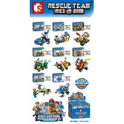 SEMBO SD9148 9148 SD9149 9149 SD9150 9150 SD9151 9151 SD9152 9152 SD9153 9153 SD9154 9154 SD9155 9155 Xếp hình kiểu  CITY The Next World Rescue Team Start Rescue Lượng Lượng Tìm Kiếm Cứu Nạn gồm 8 hộp nhỏ 346 khối