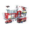 GUDI 9228 non  TRẠM CỨU HỎA GỒM Ô TÔ VÀ MÁY BAY bộ đồ chơi xếp lắp ráp ghép mô hình City FIREMAN FIRE STATION Thành Phố 810 khối