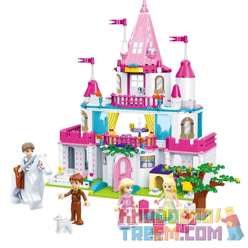 GUDI 9013 non  LÂU ĐÀI CỦA CÔNG CHÚA ALICE bộ đồ chơi xếp lắp ráp ghép mô hình Alice Princess ALICE SWEETHEART CASTLE 616 khối