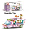 SEMBO 601200 601201 601202 601203 non  XE BÁN KEM ĐỒ UỐNG BÁNH NGỌT KẸO bộ đồ chơi xếp lắp ráp ghép mô hình Mini Modular SEMBO BLOCK Đường Phố Thu Nhỏ 542 khối