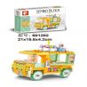 SEMBO 601200 601201 601202 601203 non  XE BÁN KEM ĐỒ UỐNG BÁNH NGỌT KẸO bộ đồ chơi xếp lắp ráp ghép mô hình Mini Modular SEMBO BLOCK Đường Phố Thu Nhỏ 542 khối