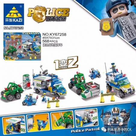 Kazi KY67258 67258 non  CẢNH SÁT ĐẶC NHIỆM bộ đồ chơi xếp lắp ráp ghép mô hình Police 568 khối