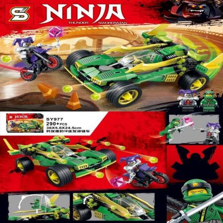 SHENG YUAN SY SY977 non  XE ĐUA CỦA LLOYD bộ đồ chơi xếp lắp ráp ghép mô hình The  Ninjago Movie NINJA THUNDER SWORDSMAN Ninja Lốc Xoáy 290 khối