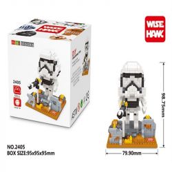 WISE HAWK 2405 Xếp hình kiểu Nanoblock Stormtrooper Lính Tấn Công 522 khối điều khiển từ xa bằng điện thoại