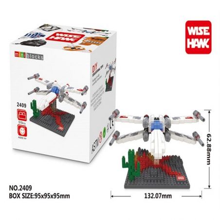 WISE HAWK 2409 Xếp hình kiểu Nanoblock Aircraft Phi Cơ 510 khối