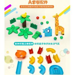 FEELO 1600A Xếp hình kiểu    Smart Slide Assembly Lắp Ráp Cầu Trượt Thông Minh 145 khối