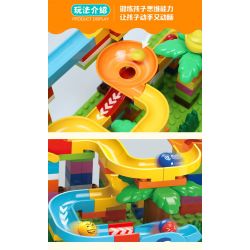 FEELO 1600A Xếp hình kiểu    Smart Slide Assembly Lắp Ráp Cầu Trượt Thông Minh 145 khối