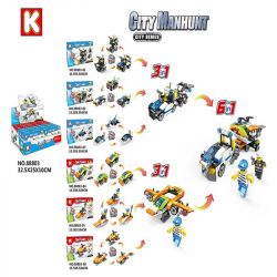 LE DI PIN 88803 Xếp hình kiểu  POLICE Phương Tiện Chiến đấu Cần Dịch 464 khối