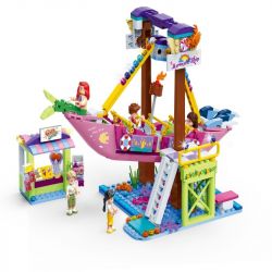 GUDI 9613 non  THUYỀN THỦY CUNG bộ đồ chơi xếp lắp ráp ghép mô hình Modern Girls MODERN GIRLS MERMAID SHIP Những Cô Gái Hiện Đại 450 khối