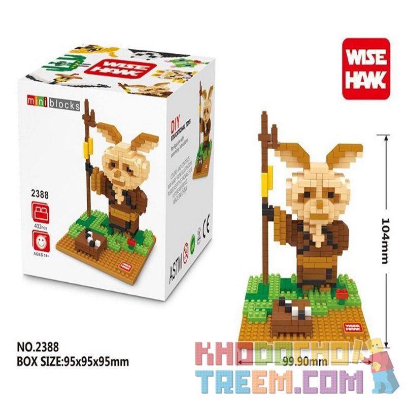 WISE HAWK 2388 Xếp hình kiểu Nanoblock KUNG FU PANDA Master Shifu Ma S Tay R Sif 432 khối