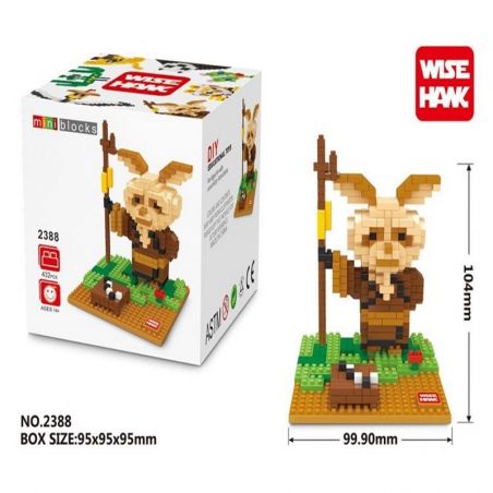 WISE HAWK 2388 Xếp hình kiểu Nanoblock KUNG FU PANDA Master Shifu Ma S Tay R Sif 432 khối