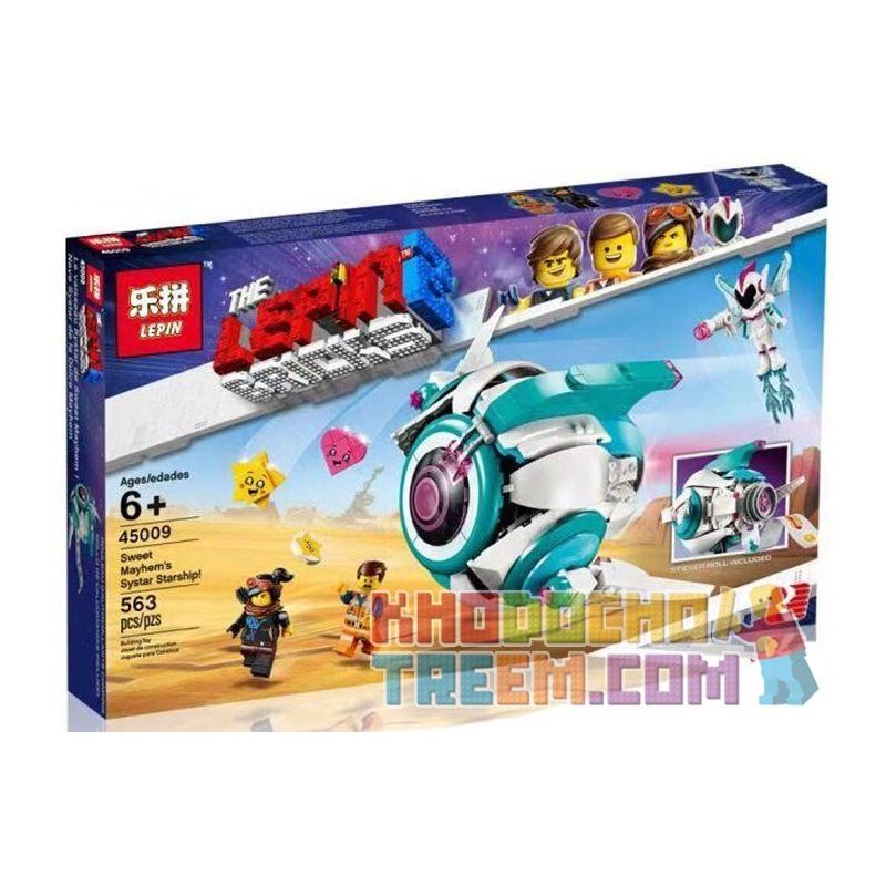 NOT  SWEET MAYHEM'S SYSTAR STARSHIP! 70830 LARI 11249 LEPIN 45009 xếp lắp ráp ghép mô hình PHI THUYỀN SWEET MAYHEM SYSTAR NGỌT NGÀO CỦA MAYHEM! The  Movie 2: The Second Part Phim Về  502 khối