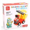 FEELO 1601C Xếp hình kiểu    Fire Truck Xe Cứu Hỏa 9 khối